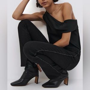 NWT Jonathan Simkhai Standard Rae Diamante High Rise Ankle Skinny Denim 25